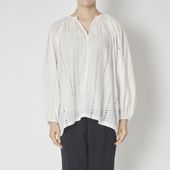 PEINDRE/レースキーネックブラウス